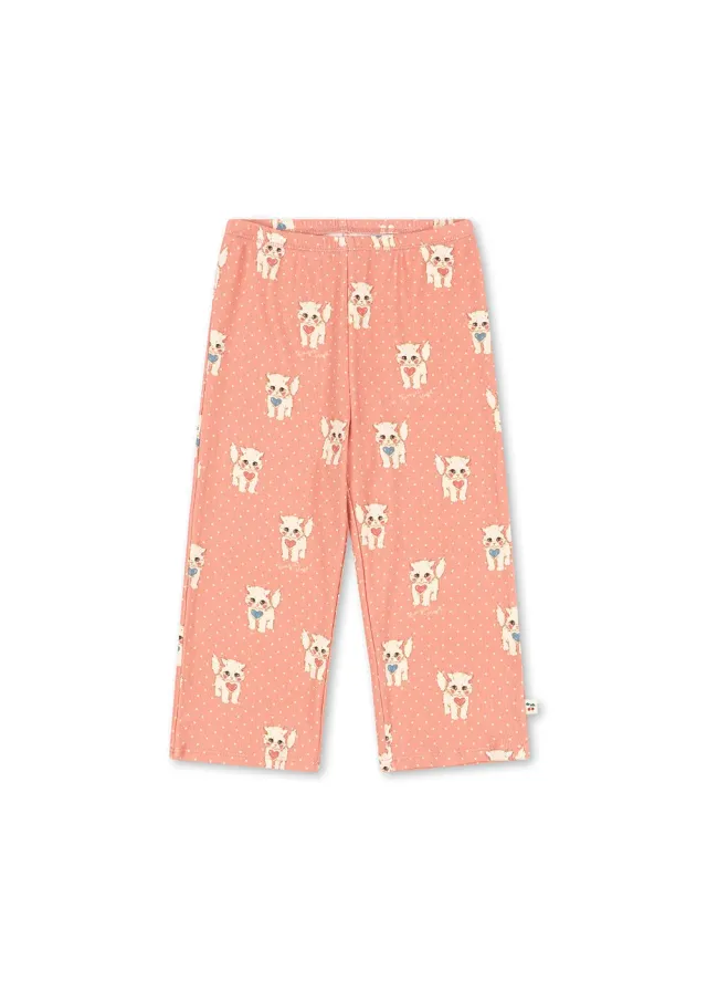 Konges Sløjd Ella broek ciao miao rose rib bio