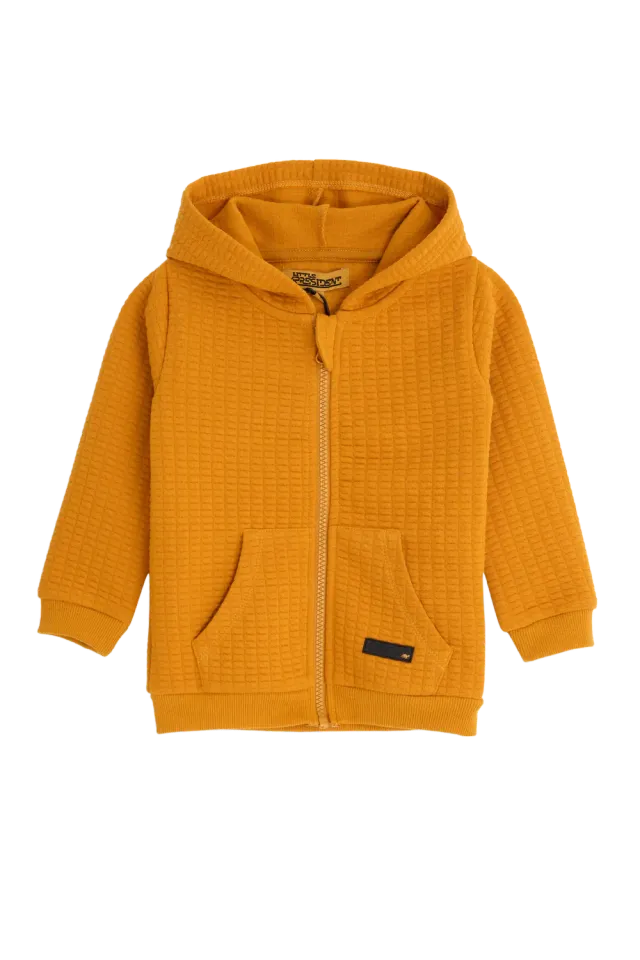 4PRESIDENT Bart Sand hoodie zand wafelkatoen