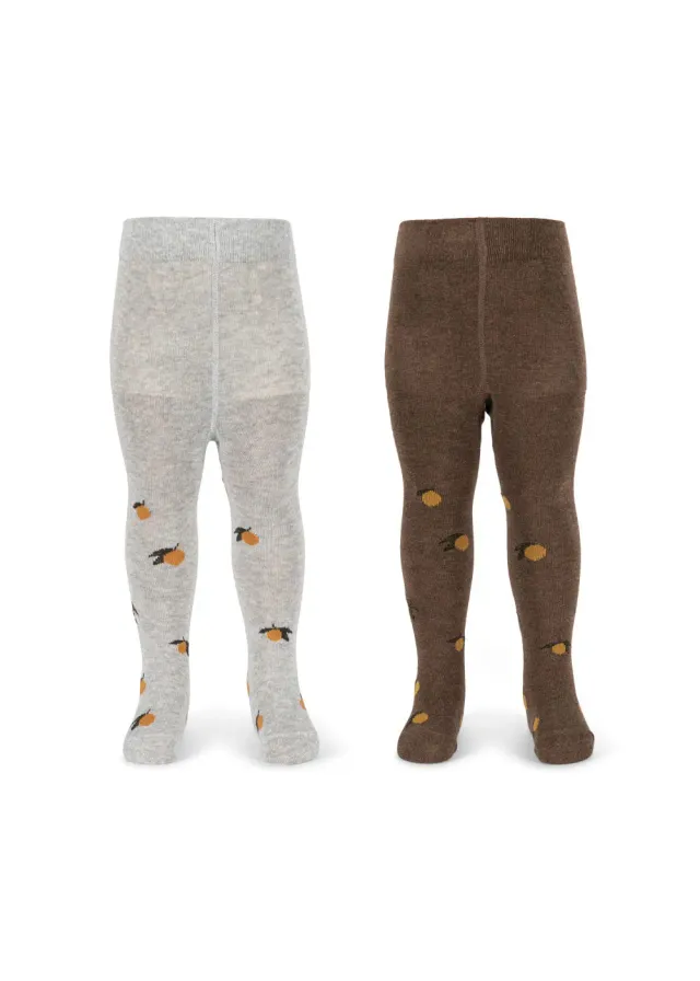 Konges Sløjd panty’s lemon 2 paar jacquard
