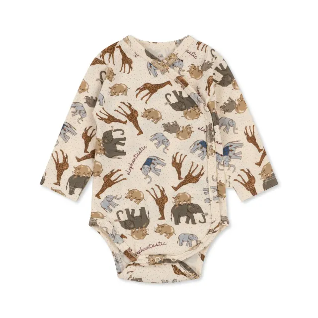 Konges Sløjd Basic newborn romper elephantastic biokatoen