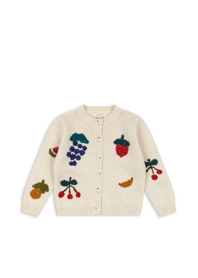 Konges Sløjd Fruity Cardigan vest summer sand wolmix