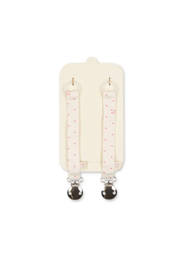 Konges Sløjd Speenkoord 2-Pack Cherry Dot Fopspeenclip