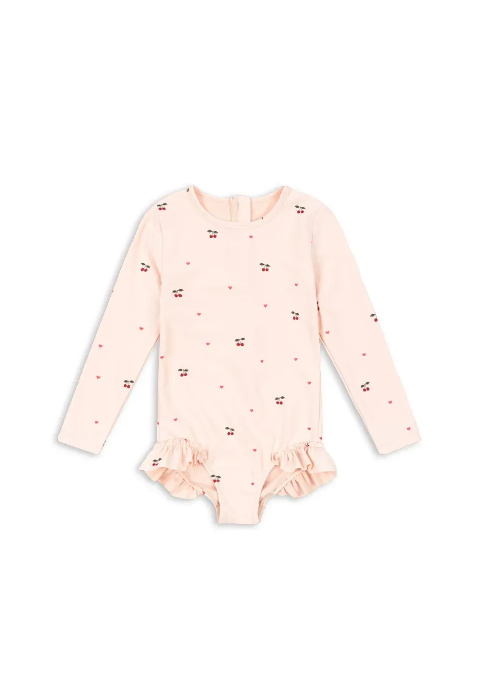 Konges Sløjd Merle Badpak lange mouwen cherry coeur rose
