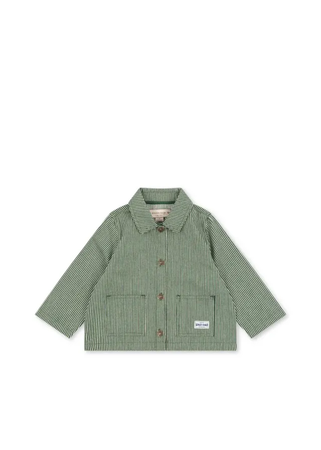 Konges Sløjd Luc overshirt milk verte stripe
