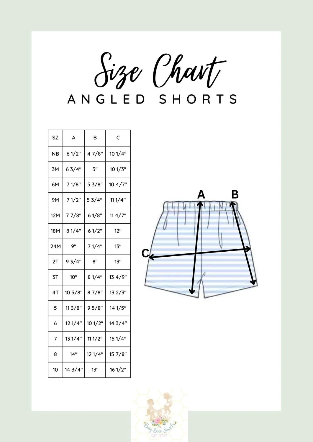 Busy Bee Smocks Posey Lorene zwemshort jongens maat 7 bloemen