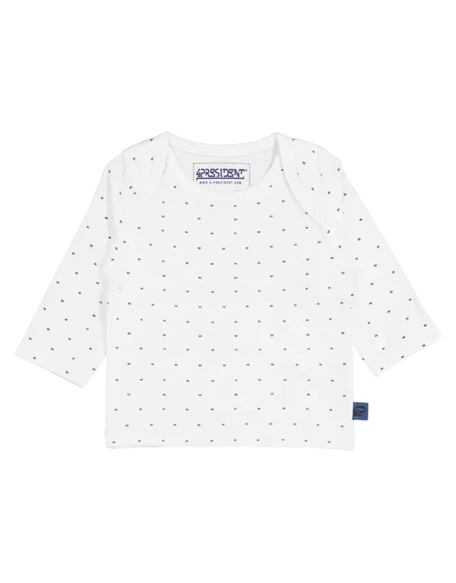 4PRESIDENT Quinn White AOP shirt baby wit