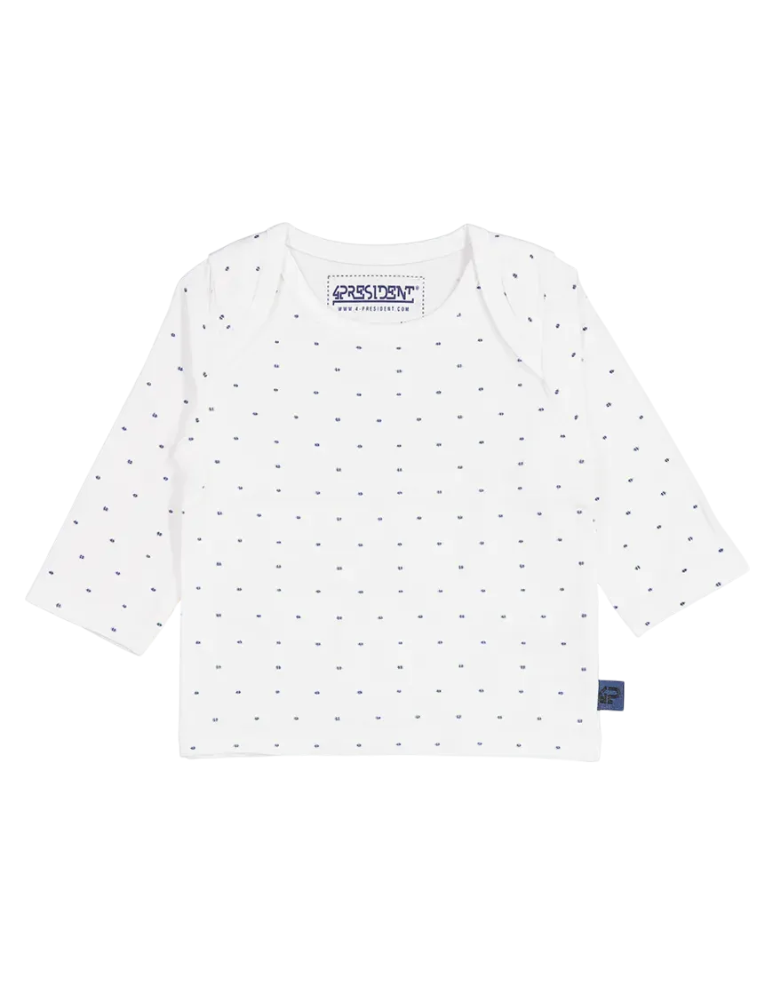 4PRESIDENT Quinn White AOP shirt baby wit