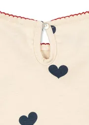 Konges Sløjd Drey Blouse shirt cuore tricolore biokatoen