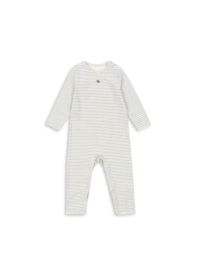 Konges Sløjd Basic Onesie stripe bluie biokatoen