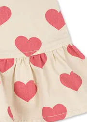 Konges Sløjd Magot jurk bon coeur pink biokatoen