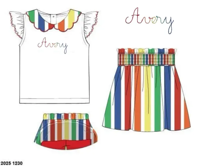 Busy Bee Smocks BTS Name Smocks skortset 9 Avery streep