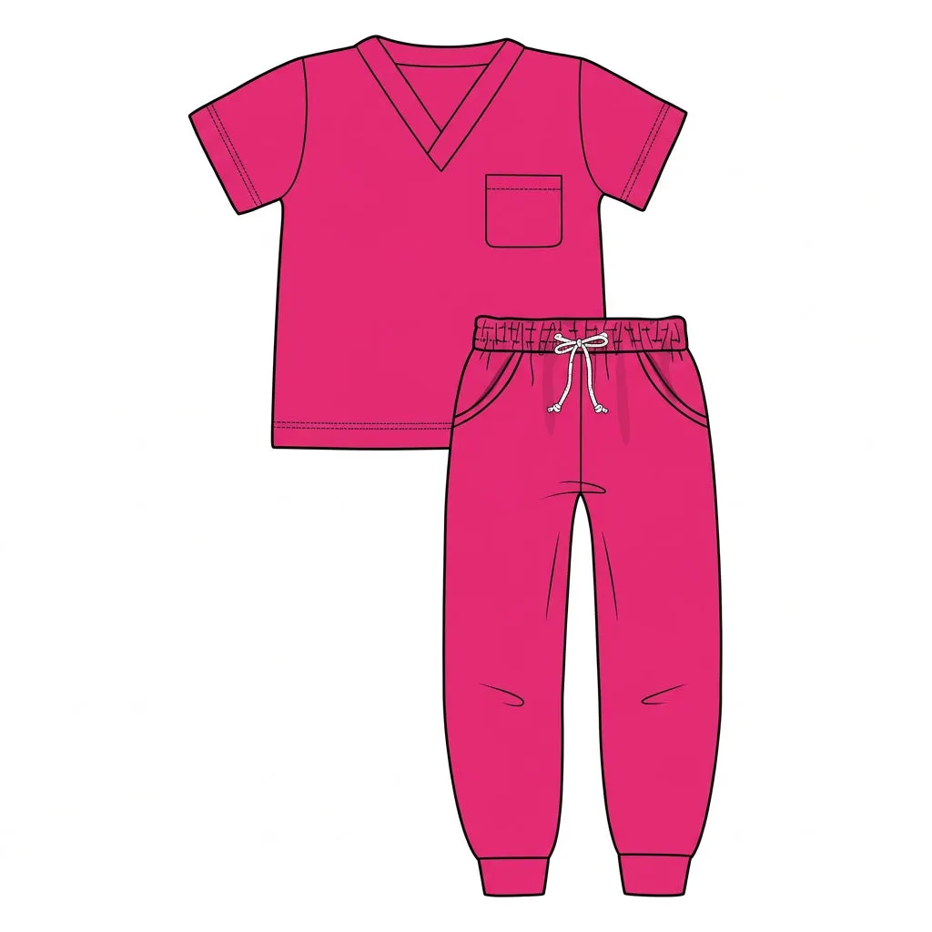 Busy Bee Smocks Dress Up joggingset hot pink