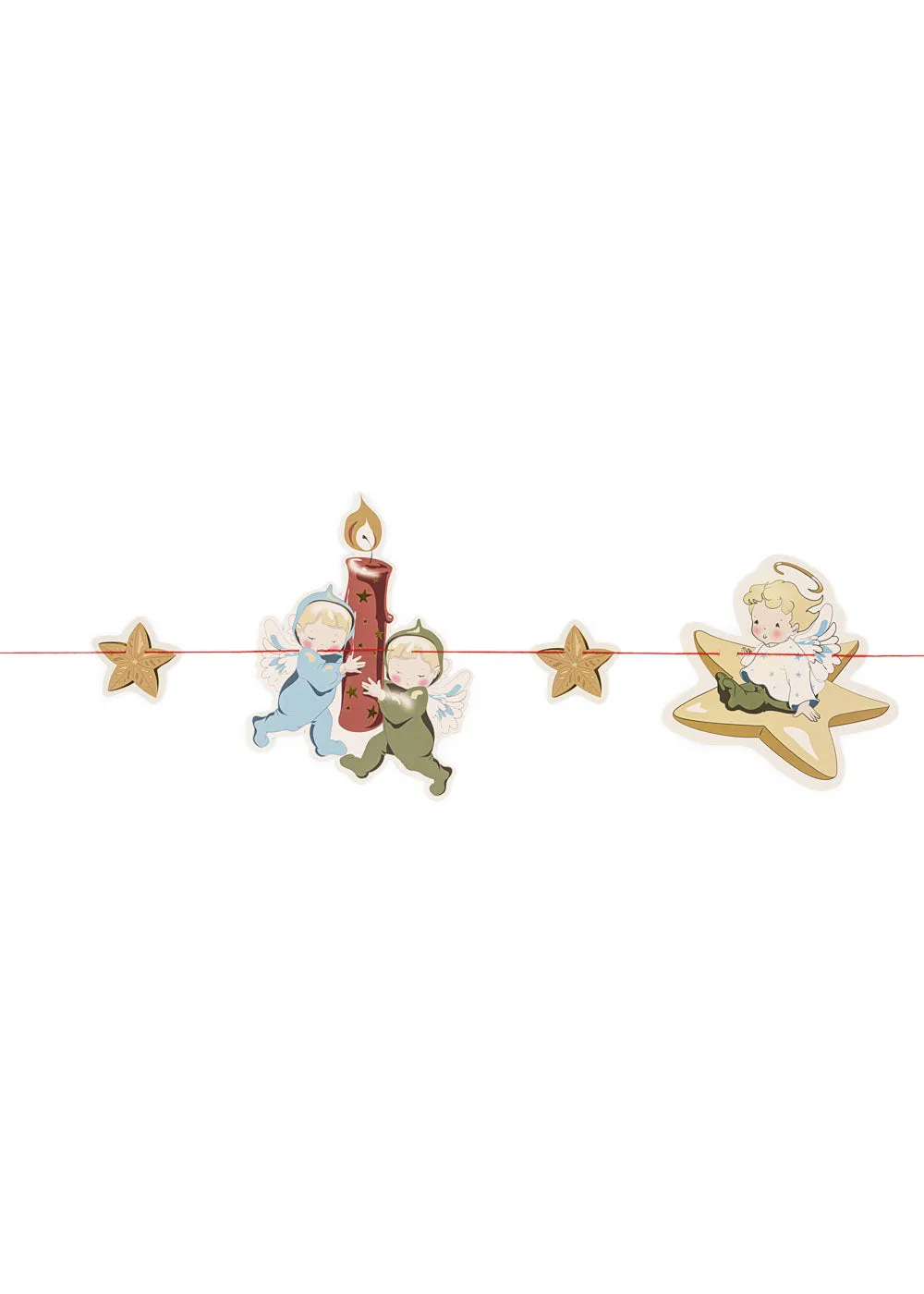 Konges Sløjd kerstdecoratie set multi papier 3-delig