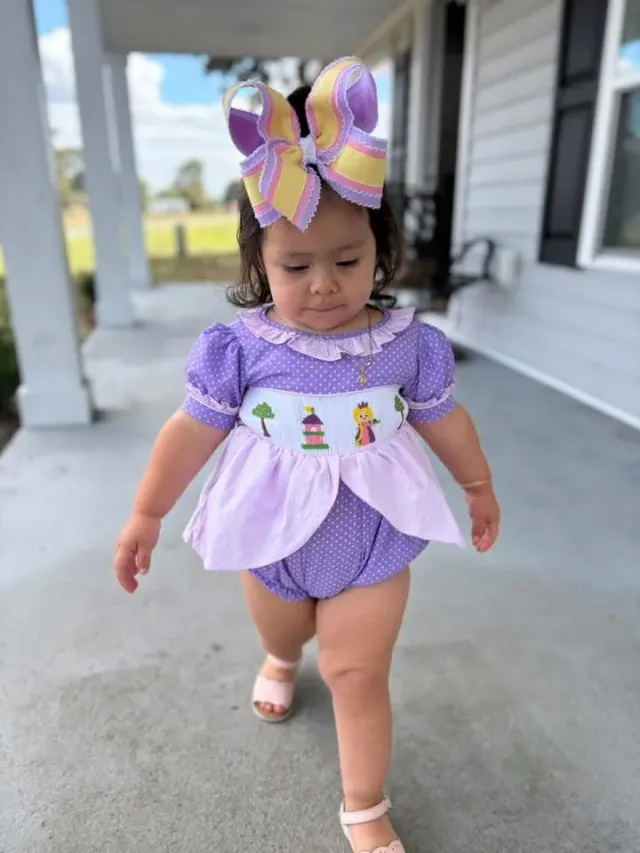 Busy Bee Smocks BBS Dress Up potlood romper meisjes 2T