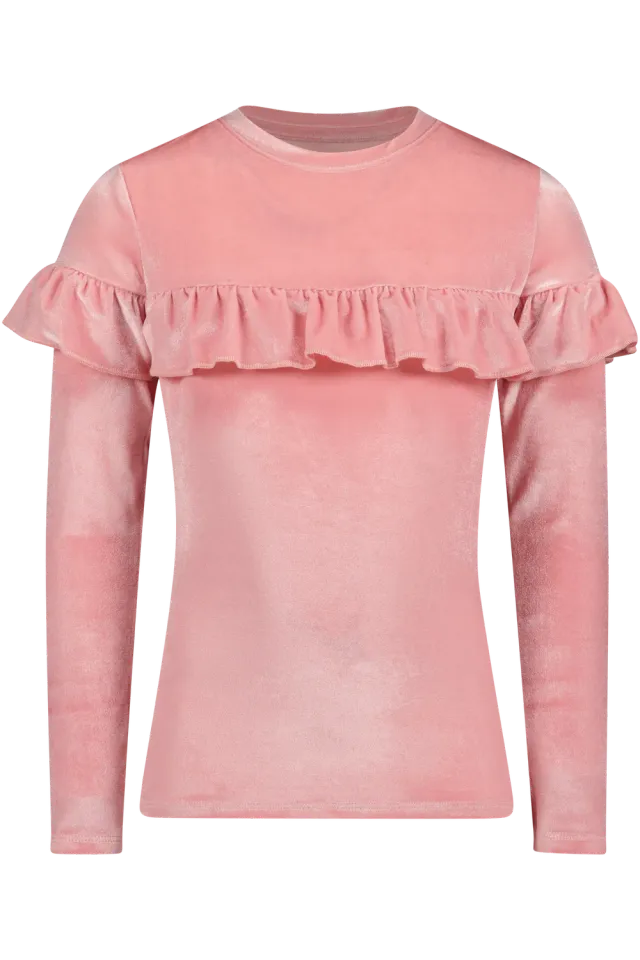 4PRESIDENT Amaya Dust Pink longsleeve meisjes velvet