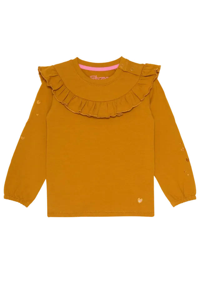 4President Babs meisjes longsleeve ruches katoen