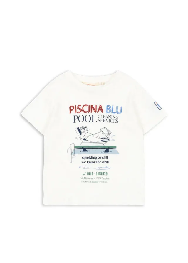 Konges Sløjd Era T-shirt off white piscina linnenmix