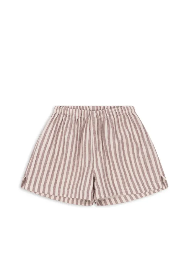 Konges Sløjd Ely shorts Red Stripe mousseline bio