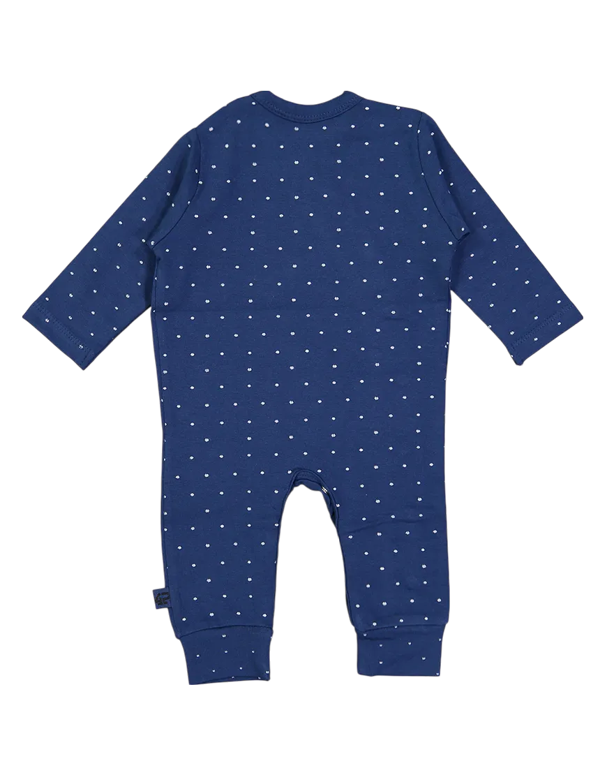 4President Billy Navy AOP romper navy baby katoen