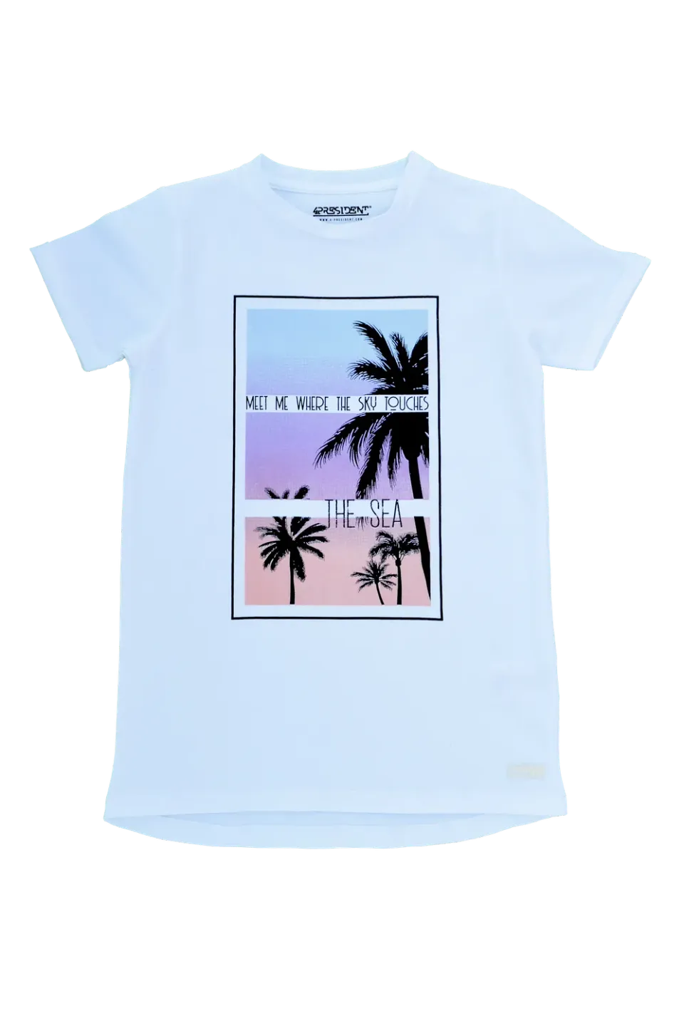 4PRESIDENT Sterling T-shirt wit elastisch katoen