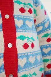 Konges Sløjd Belou vestje cherry stripe wolmix