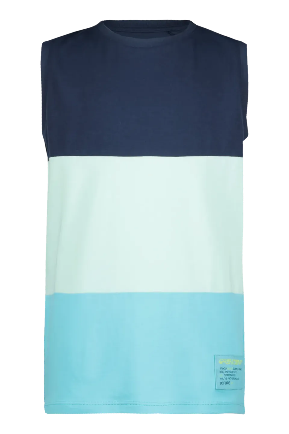 4President Kane t-shirt mouwloos jongens kleurvakken