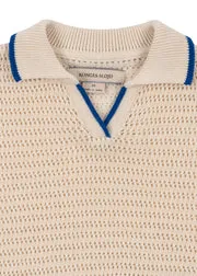 Konges Sløjd Ivo Polo gebreide blouse seedpearl biokatoen