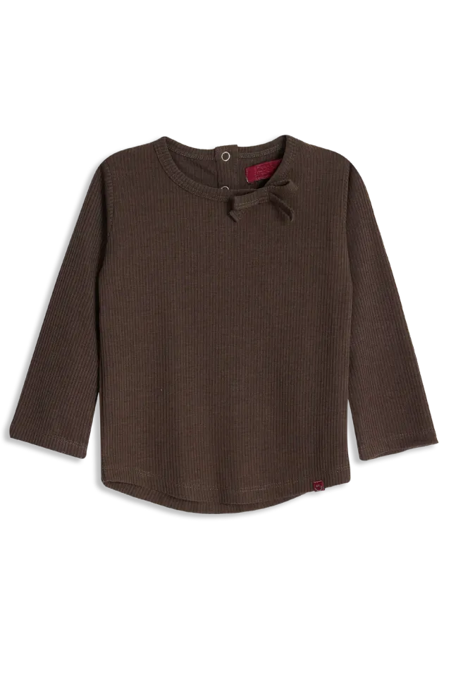 4PRESIDENT Kailani Brown longsleeve bruin katoen