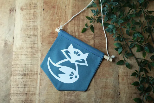 Een presentje Vos vaandel katoen groen/blauw
