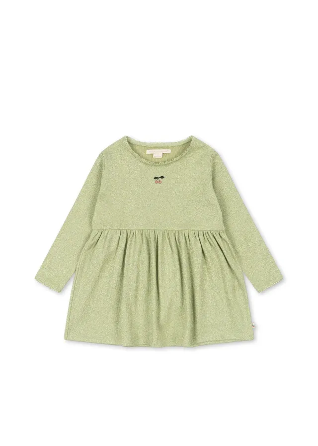 Konges Sløjd Roli jurk leek green rib biokatoen