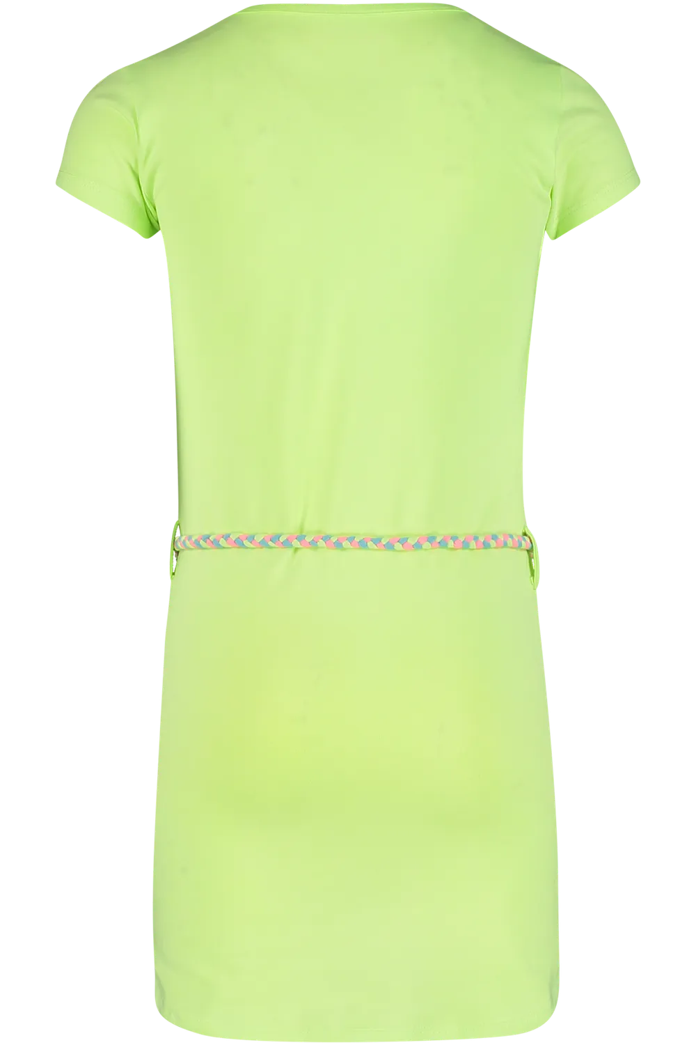 4President Davina Neon Yellow meisjesjurk korte mouwen katoen