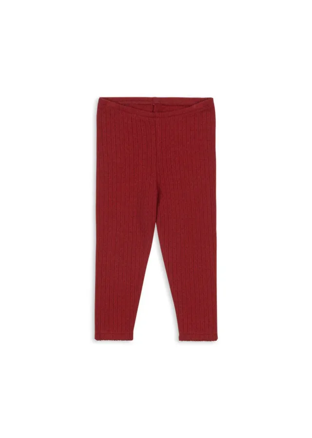 Konges Sløjd Minnie broek red dahlia biokatoen