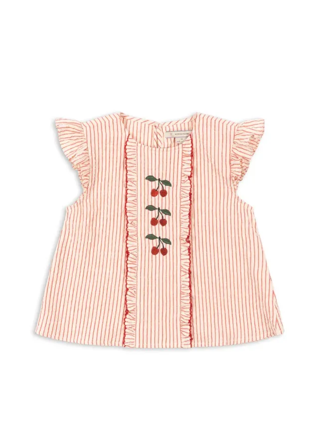 Konges Sløjd Ellie Ruche top amour stripe biokatoen