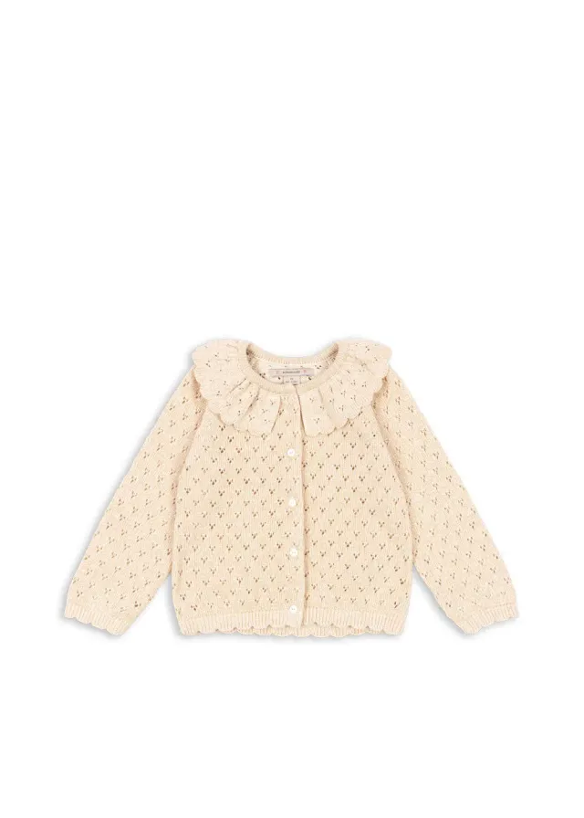 Konges Sløjd Holiday gebreid vest buttercream ajour