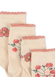 Konges Sløjd Rose Sokken 2-Pack Rose Mix Katoen