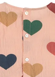 Konges Sløjd Elin Jurk coeur rose coloré biokatoen