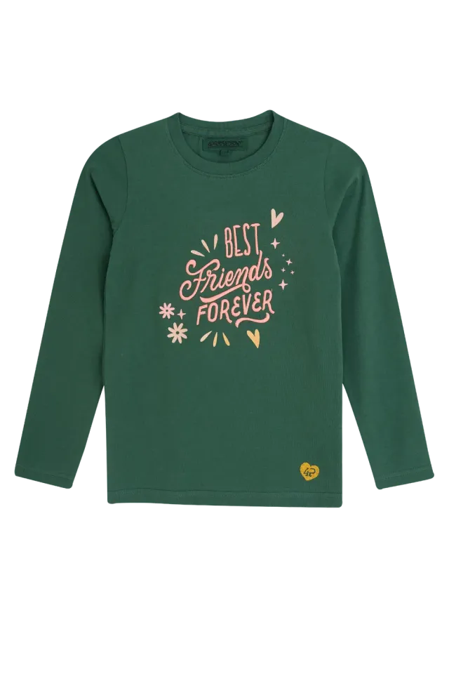 4President Alina longsleeve meisjes groen katoen bff