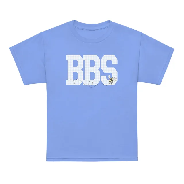 Busy Bee Smocks BBS t-shirt youth M blauw ruit katoen