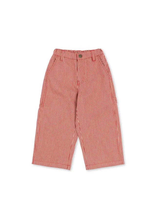 Konges Sløjd Luc broek milk rouge stripe katoen