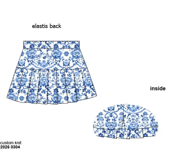 Busy Bee Smocks Chinoiserie Pumpkins skort 2T herfst