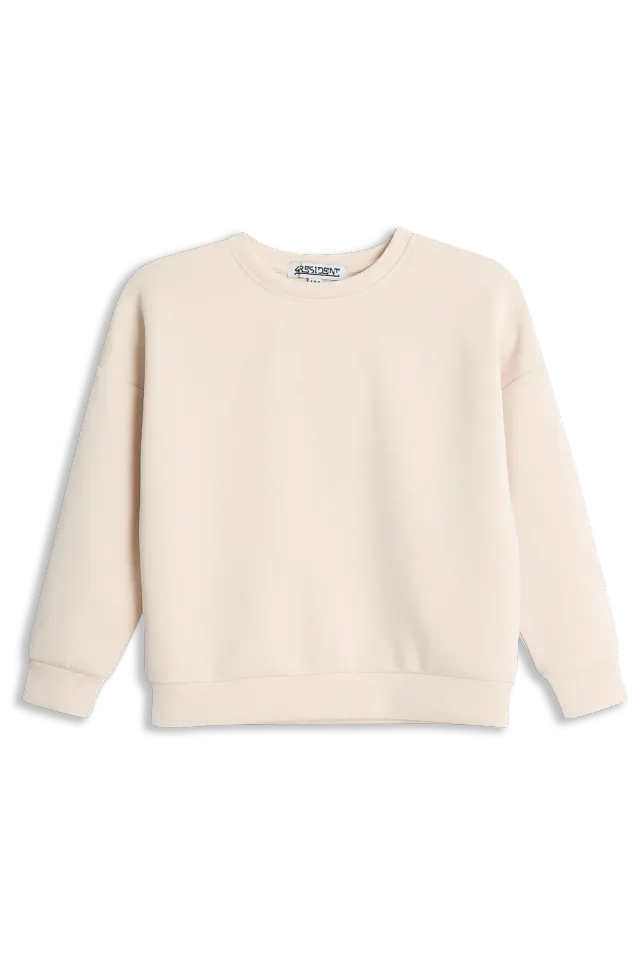 4President Merel Beige sweater meisjes fleece