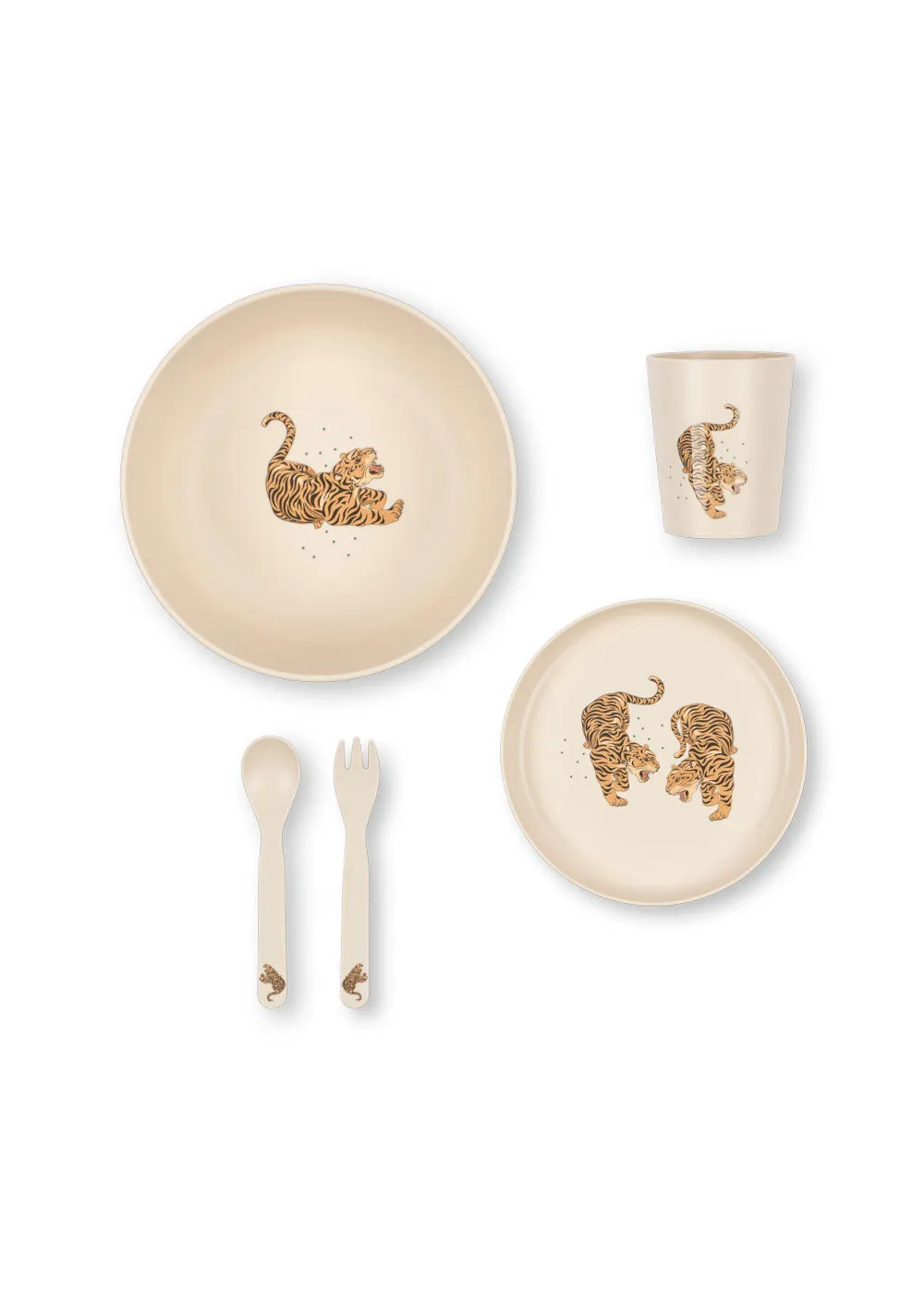 Konges Sløjd Tiger Ruggito kinderservies gerecycled