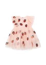 Konges Sløjd Yvonne tulejurk strawberry rose paillet