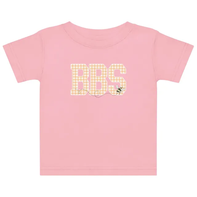 Busy Bee Smocks BBS meisjes T-shirt lichtroze ruit 2T-3T