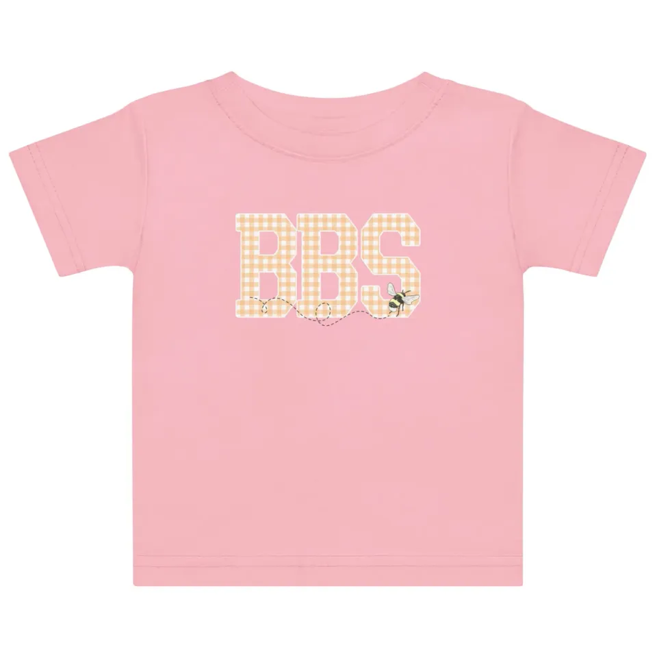 Busy Bee Smocks BBS meisjes T-shirt lichtroze ruit 2T-3T
