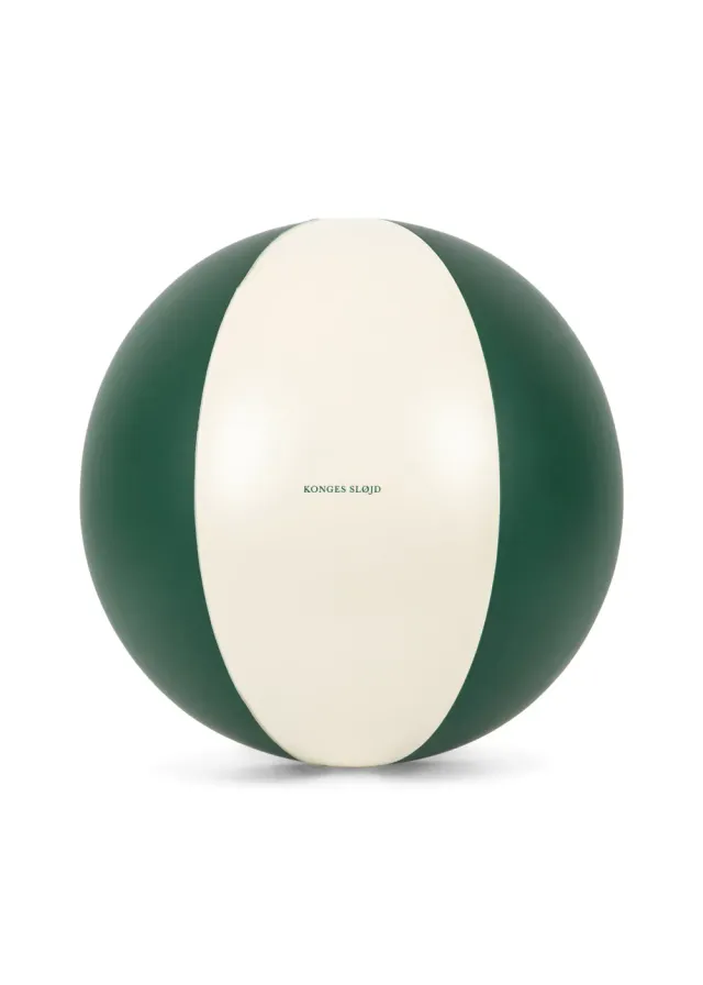 Konges Sløjd Green Stripe strandbal 40 cm opblaasbaar