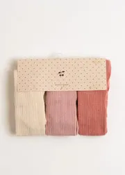 Konges Sløjd Pointelle maillots 3-pack Rose Mix wolmix