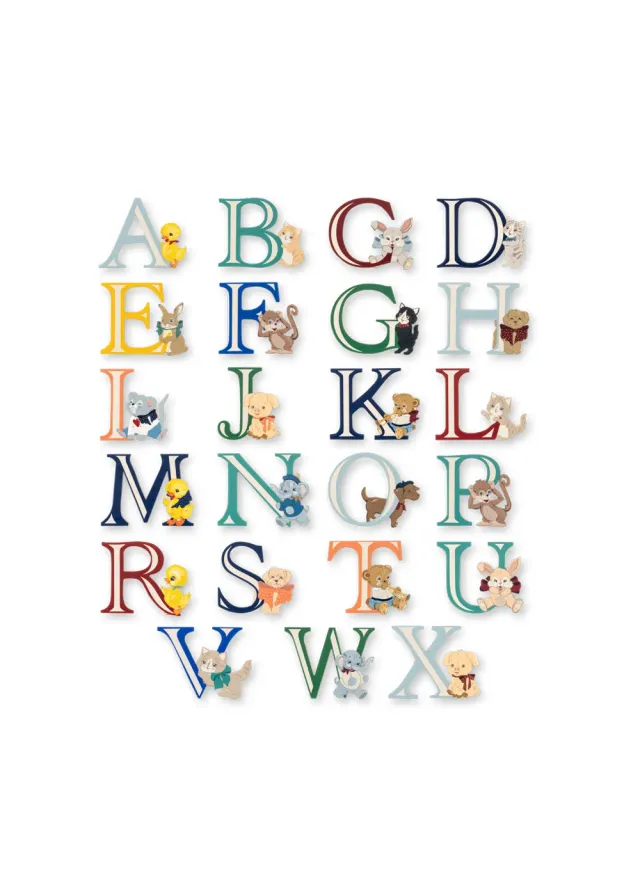 Konges Sløjd ABC Deurletter Multi – Houten Letter 11 cm