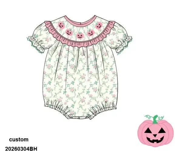 Busy Bee Smocks Prep O' Lanterns bubblepakje meisjes herfst