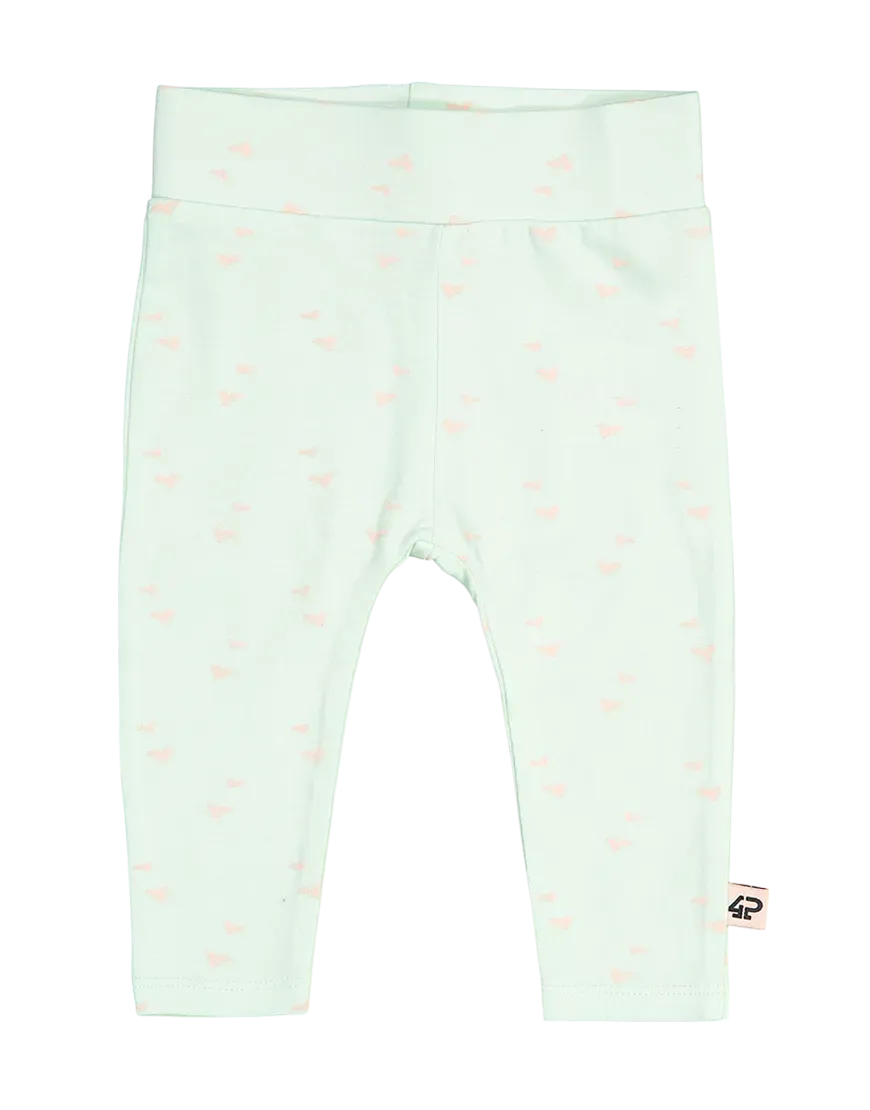 4PRESIDENT Lily Mint AOP legging baby katoen